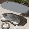 Costway 13 FT Large Patio Umbrella Outdoor Double-Sided Table Market Umbrella for Garden Gray