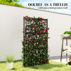 Outsunny 72" x 38" Metal Outdoor Privacy Screen, Black