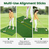 Costway 5 X 4 Ft Golf Hitting Mat Artificial Indoor Outdoor Turf Golf Training Mat 32 Mm