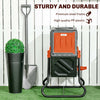 Outsunny 17 Gallon Compost Bin, Rotating Composter, Compost Tumbler with 24 Ventilation Openings and Steel Legs, Orange