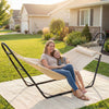 Outsunny Hammock with Stand, Detachable Pillow, 264 lbs Capacity, Cream