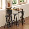 HOMCOM 24" Bar Stools Set of 4, Folding Bar Chairs with Footrest, Black
