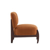 Coco Modern Boucle Lounge Chair with Solid Wood Frame, Orange | Coco Fauteuil de Salon Moderne en Bouclette avec Cadre en Bois Massif, Orange