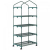 Outsunny 27" X 20" X 65" Portable Greenhouse With 4 Tier Shelves And Wheels, Outdoor Hot House Plant|Outsunny Serre Portable Avec Etageres A 4 Niveaux, Couverture En Pe, Verte
