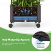 Costway 1 Pcs 67" Planter Raised Garden Bed With Planter Box &trellis Adjustable Height