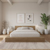 Kanso Low Platform Bed Set Queen Bed | Kanso Lit a Plateforme Basse avec Tete de Lit