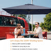 Costway 10x10 ft Patio Offset Cantilever Umbrella Aluminum 360° Rotation Tilt Navy