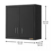 Gladiator Full-Door Wall Gearbox - Hammered Granite|Armoire murale GearBox à portes pleine grandeur de Gladiator - granite martelé