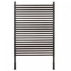 Outsunny Picket Metal Garden Fence 5 ft Outdoor Fencing with Feet, Brown