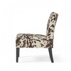 Oliver Linen-look Fabric Accent Chair Set Of 2 With Rubberwood Legs - Brown and White | Lot De 2 Fauteuils D’appoint Oliver En Tissu aspect lin Avec Pieds En Bois D’hévéa - Marron Et Blanc