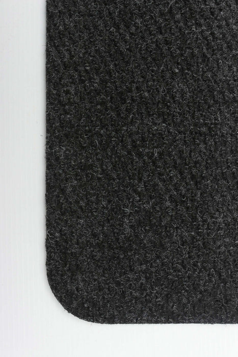 Modern 4'0\" x 6'0\" Hobnail indoor/outdoor Rug mat in Black Outdoor Area Rug