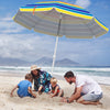 Costway 6.5 FT Patio Beach Umbrella Sun Shade Tilt Aluminum Sports Portable Carry Bag