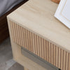 HOMCOM Bedroom Nightstand Set of 2, Side Table with Storage Shelf, Drawer