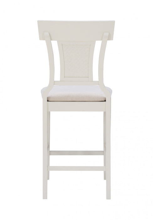 Rylan Fabric Counter-Height Stool - White