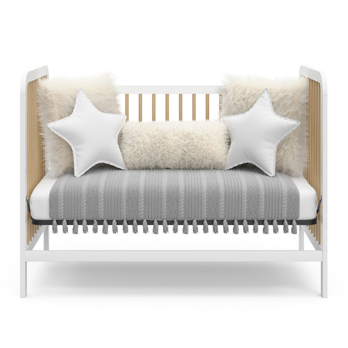 Storkcraft Pasadena 3-in-1 Convertible Crib - White/Driftwood