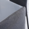 HOMCOM Dining Chairs Set of 4, Linen Fabric Upholstered Accent Chairs, Grey