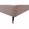 Crosby Modern Upholstered Velvet Twin Bed in Blush | Lit simple moderne Crosby en velours capitonne, coloris rose blush