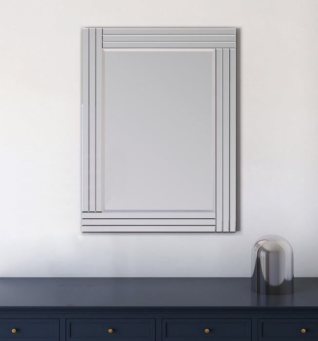 Foundry 30 Inch All-Glass Rectangular Mirror In Chrome