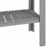 Outsunny Wooden Raised Garden Bed With Storage Shelf Grey|Outsunny Lit De Jardin Sureleve En Bois Avec Etagere De Rangement, Gris