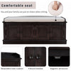 Daniel Solid Wood Storage Bench With 4-door Shoe Cabinet With Adjustable Shelves - Espresso | Daniel Banc De Rangement En Bois Massif Avec Armoire A Chaussures A 4 Portes Et Etageres Reglables, Finition Espresso
