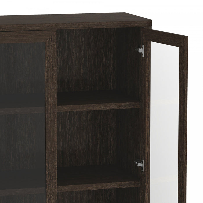 Rivington Modern 38\" Bookcase Cabinet in Walnut