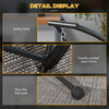 Outsunny Hanging Hammock Chair Stand Only, C Shape Swing Stand, Black