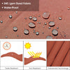 Costway 10Ft Square Patio Offset Cantilever Umbrella 360 Degree Tilt Aluminum Brick Red