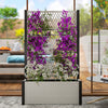 Outsunny Outdoor Planter Box with Trellis, Wicker Garden Box, Mixed Grey