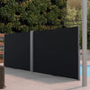 Outsunny Retractable Double Side Awning, Outdoor Privacy Screen, Black