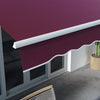Outsunny 10' X 6.5' Retractable Awning With LED Lights, Uv40+, Wine Red|Outsunny Auvent Retractable 10' X 6.5' Avec Lumieres LED, Uv40+, Rouge Vin