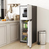 HOMCOM Mini Fridge with Freezer 4.6 Cu.Ft 2 Door Small Refrigerator Silver