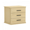 Clifford Traditional Nightstand in Natural Oak (3-Drawer) | Table de nuit traditionnelle Clifford en chene naturel (3 tiroirs)