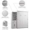 Bestar Key West Queen Murphy Bed & Closet Organizer with Drawer & Doors (94 W) - Pure White Oak|Grand lit escamotable Key West de Bestar de 94 po (L) avec organisateur de garde-robe, tiroir et portes - blanc chêne solide