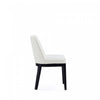 Gansevoort Modern Wood Vegan Leather Dining Chair in Ivory - Set of 4 | Chaise de salle a manger moderne en bois et cuir vegetalien Gansevoort, ivoire - Lot de 4