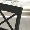 HOMCOM Counter Height Bar Stools Set of 2 with Cross Back and Footrest