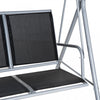 Outsunny 3-seater Patio Swing, Outdoor Swing Chair, A Frame Porch Swing With Canopy Garden Hammock G|Balancoire De Terrasse 3 Places, Balancoire D'exterieur, Balancoire De Porche A Cadre Avec Lit A Bal