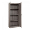 Cornelia Modern 30" Storage Cabinet in Gray (4-Shelf) - Set of 2 Bookcase | Armoire de rangement Cornelia Modern 30" en gris (4 etageres) - Lot de 2