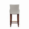 Shubert Modern Wood Upholstered Barstool in Light Gray - Set of 3 | Tabouret de bar moderne en bois Shubert avec revetement en tissu gris clair - Lot de 3