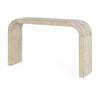 Cedar 52 Inch Wood Console Table with Curved Edge and Distressed Finish, Natural | Cedar Table Console en Bois 52 po avec Bord Courbe et Finition Vieillie, Naturel