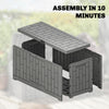 Outsunny 60 Gallon Resin Deck Box, Lockable Outdoor Storage Box