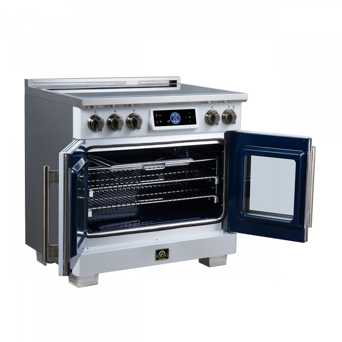 Forno Maximus 36 Inch Induction Range White, 5.36 cu.ft - FFSIN0932-36WHT Electric Range