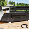 Outsunny Liquefied Gas Grill with 2 Stainless Steel Burners, Portable Tabletop Gas BBQ with Non-Stick Griddle, 9000 Each Burner for Camping, Picnic, Backyard, Silver