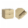 Chrystie Contemporary Modern 2-Piece Dresser and Nightstand in Natural | Commode contemporaine moderne 2 pieces Chrystie et table de chevet en bois naturel