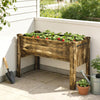 Outsunny Raised Garden Bed with Hooks, 660lb Capacity, Carbonized