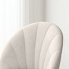 HOMCOM Dining Chairs Set of 4 Kitchen Chairs with Metal Legs Cream White
