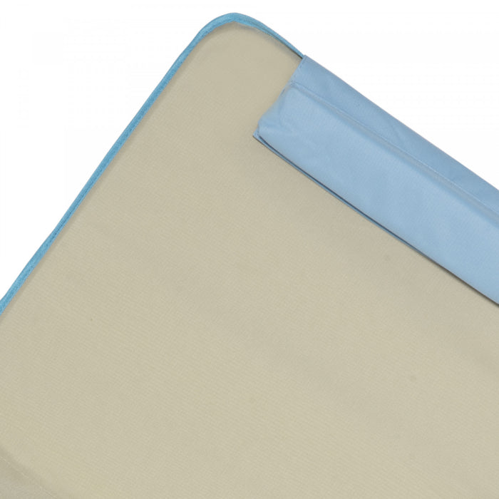Set Of 2 Beach Lounge Chair Sun Lounger, Folding Ground Beach Mat, Beige