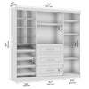 Bestar Pur 86 W Closet Organizer System - Bark Grey|Système d’organisateur de garde-robe Pur de Bestar de 86 po (L) - gris écorce