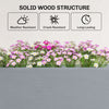 Outsunny 2-Tier Wooden Raised Garden Bed with Legs, 23.6" x 9.8" x 27.6"