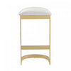 Aura Modern Metal Upholstered Barstool in White - Set of 3 Bar Stool | Tabouret de bar moderne en metal et tissu Aura, blanc - Lot de 3