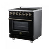 Forno Massimo 30 Inch Freestanding Electric Range, 5 radiant burners, 4.32 cu.ft., Black -FFSEL6020-30BLK | Cuisiniere electrique Massimo de 30 po, 5 foyers radiants, 4,32 pi³, noir - FFSEL6020-30BLK